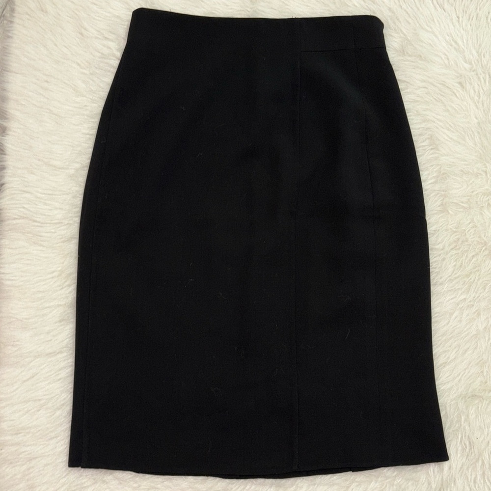 AKRIS Black Wool Pencil Skirt